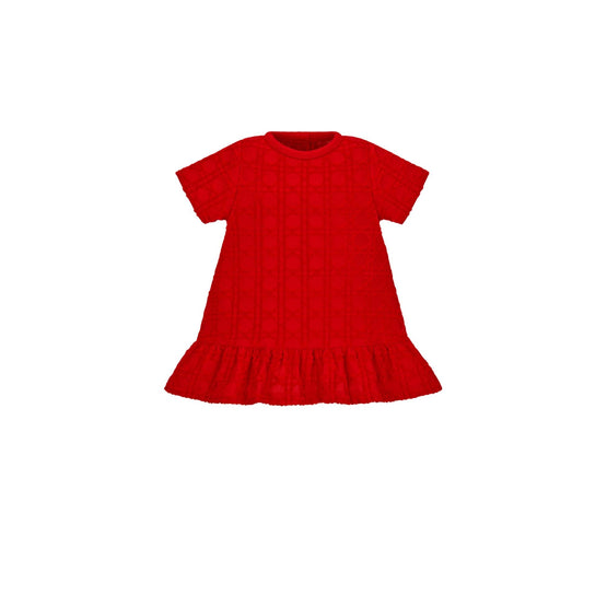 2SBM33DRSLY656 - Baby Girl Jersey Dress - 656 Rouge Orient