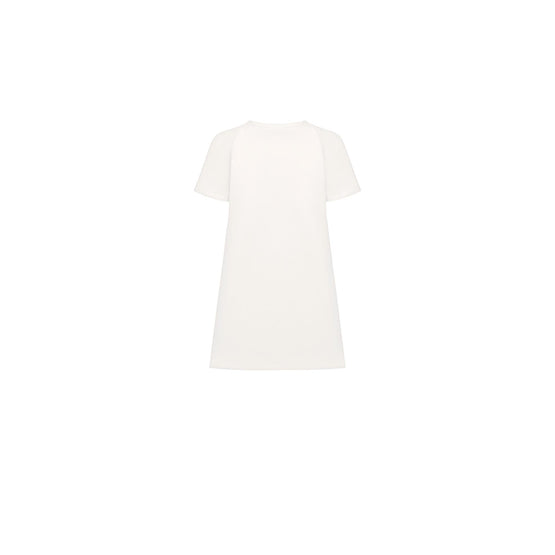 2WBM13DRSWY013 - Girl Jersey Dress - 013 Blanc Lait