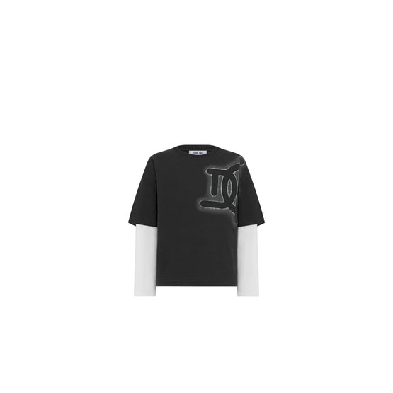 3SBM23TEECY195 - Boy Jersey T-Shirt - 195 Blanc/Noir