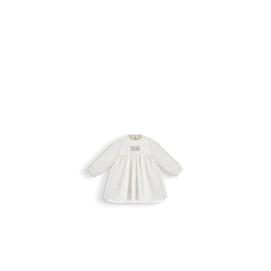 3SBM33DRSAY013 - Baby Girl Jersey Dress - 013 Blanc Lait