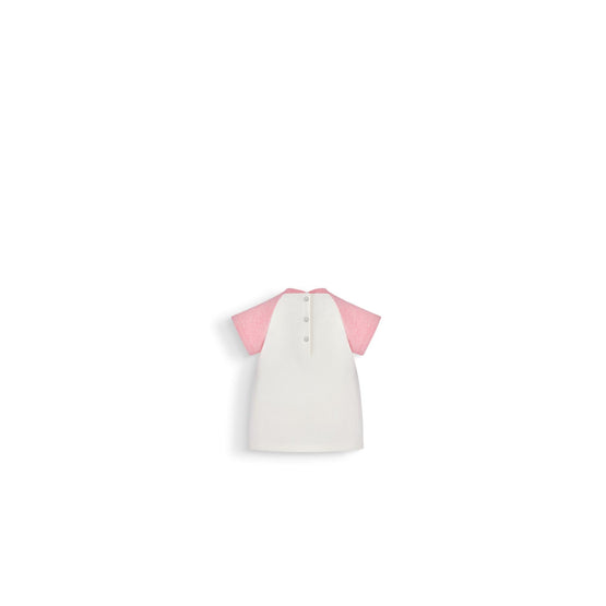 3SBM33DRSTY135 - Baby Girl Jersey Dress - 135 Blanc/Rose
