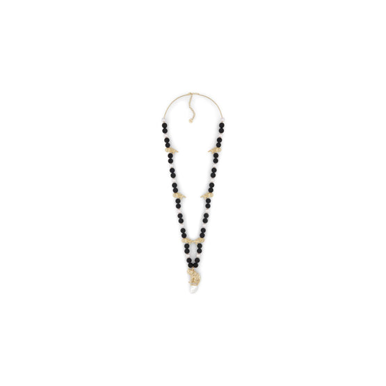 N2042WOMGMD307 - Women Necklace - 307 Gold/Black