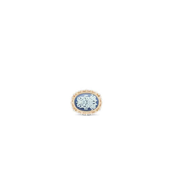 R1366WOMRSD30B - Women Ring - 30B Gold/Blue/White