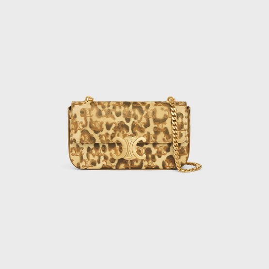 Women Triomphe Canvas Leopard Print Chain Shoulder Claude - Leopard
