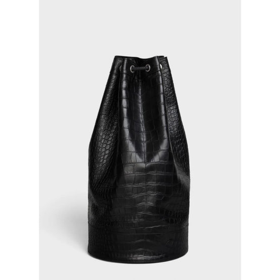 Men Calf Stamped Crocodile Large Sailor - Black