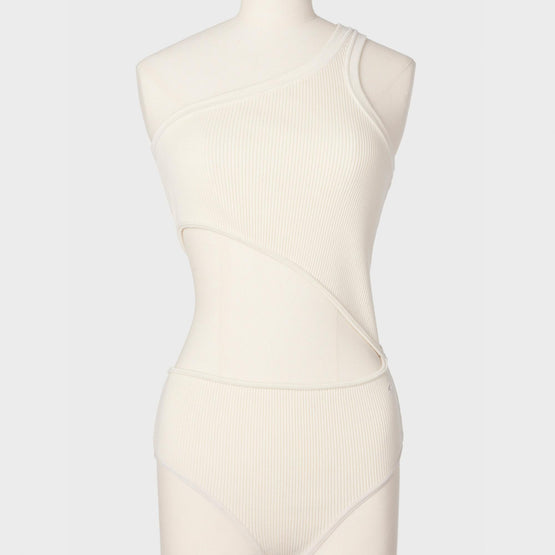 Women Laine One Shoulder Bodysuit - Off White