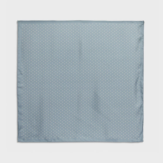 Women Soie Triomphe Echelle Square Twill (90X90cm) - Grey Blue/Cream