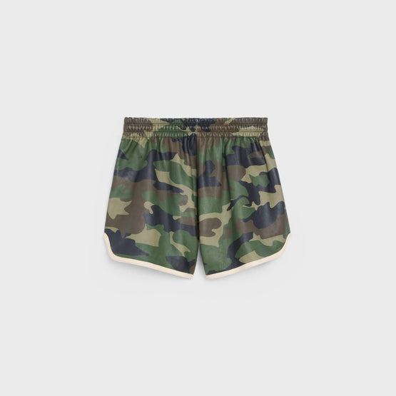 Women Court Fletcher Camo Print Athlétique Shorts - Khaki