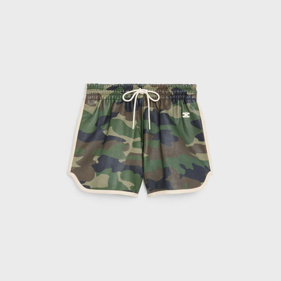 Women Court Fletcher Camo Print Athlétique Shorts - Khaki
