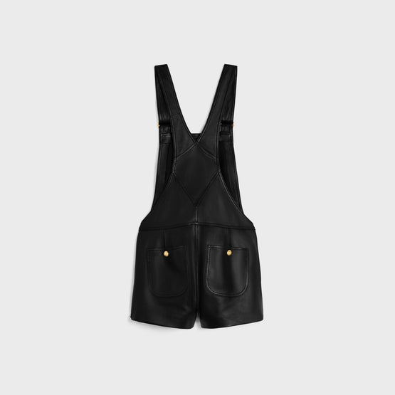 Women Soft Lambskin Combishort - Black