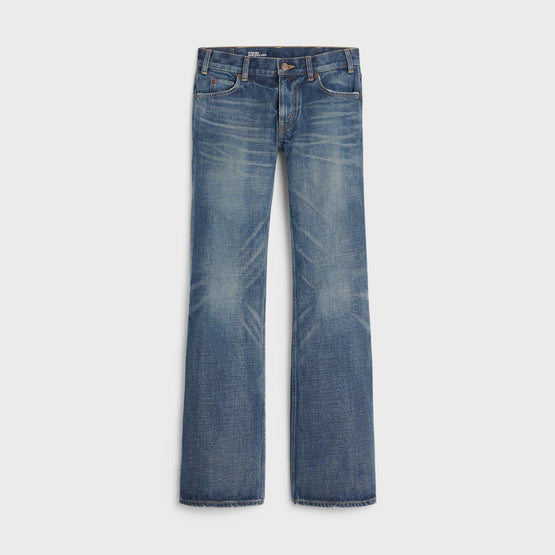 Women Low Flare Classic Denim Ri Jeans - Dark Union Wash