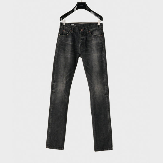 Men Lou Rigid Black Denim Jeans - Black Ice Rinse