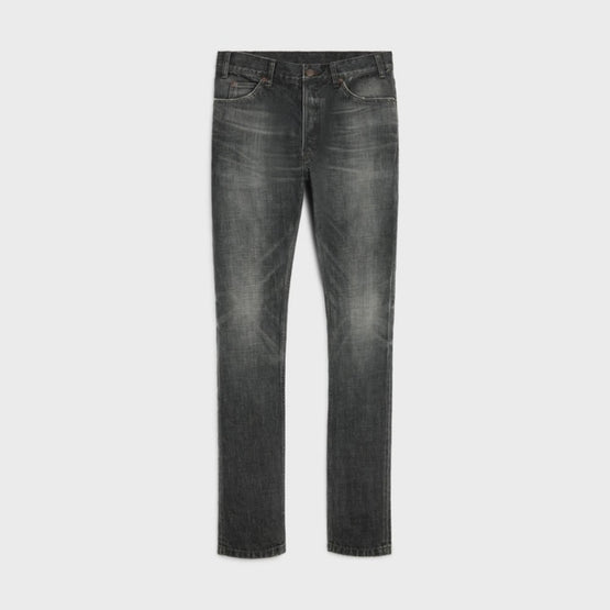 Men Lou Rigid Black Denim Jeans - Black Ice Rinse