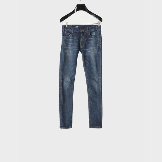 Women Rigid Indigo Denim Skinny Jeans - Dark Union Wash