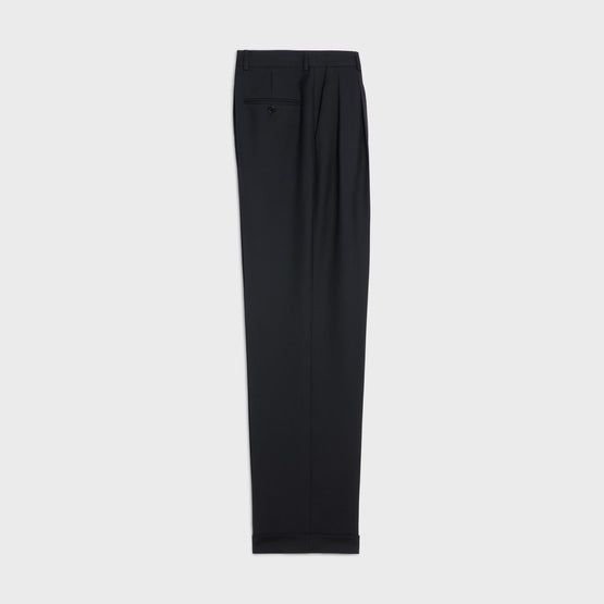 Women 2 Plis Wool Gabardine Margaret Pantalon - Black