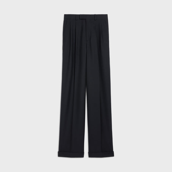 Women 2 Plis Wool Gabardine Margaret Pantalon - Black