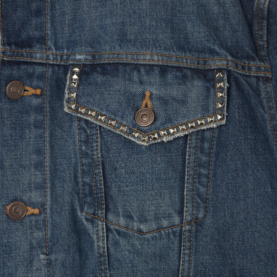 Men Oversize Please Classic Denim Ri Trucker Veste - Dark Union Wash