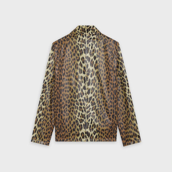 Men Veste Legere Boutonnee Nylon Leger Leopard - Leopard
