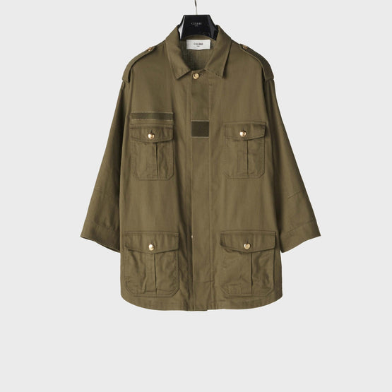 Women Parka Militaire Twill De Coton Leger - Kaki