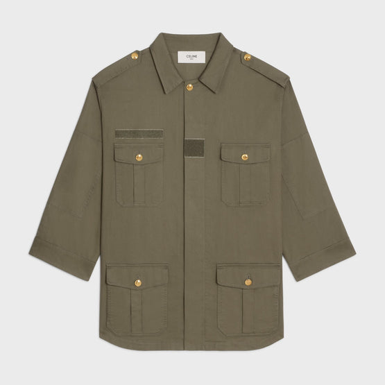 Women Parka Militaire Twill De Coton Leger - Kaki