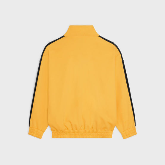 Men Bandes Pressions Double-Face Jersey Sweat Zippé Jacket - Golden Yellow/Black