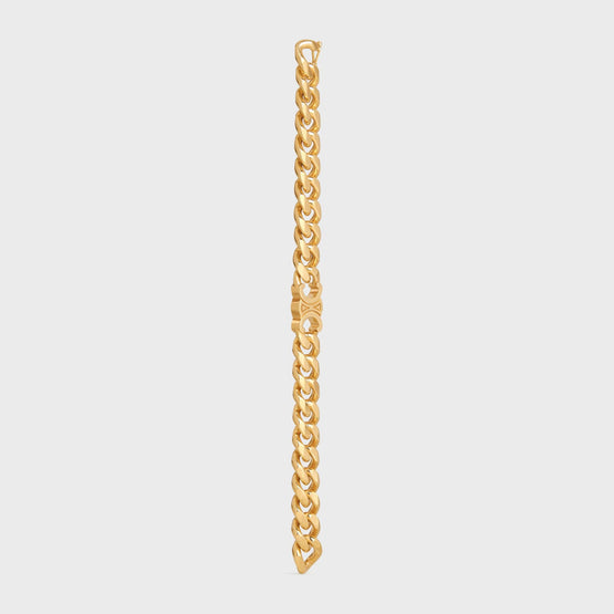 Women Brass Gourmette Bracelet - Gold