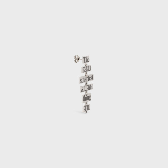 Men Sterling Silver Earring - Silver