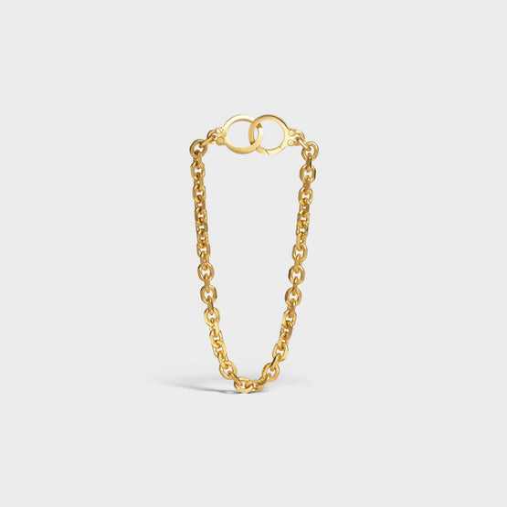 Women Vermeil Golden Handcuff Necklace - Gold