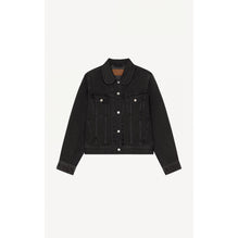 Women Trucker Denim Jacket - Black