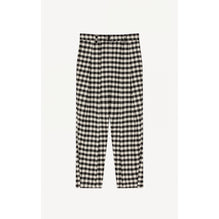 Women Cropped Pleated Pant - Black