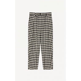 Women Cropped Pleated Pant - Black