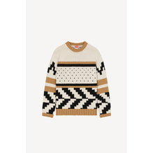 Women Jacquard Straight Jumper - Beige