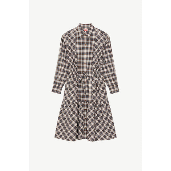 Women Midi Shirting Dress - Moroccan Brown