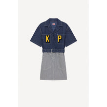 Women Denim Shirting Dress - Rinse Blue Denim
