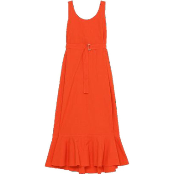 Women Sleeveless Long Dress - Medium Red