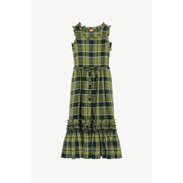 Women Sleeveless Midi Dress - Grass Green