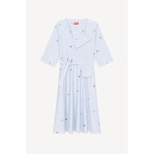 Women Printed Midi Dress - Light Blue