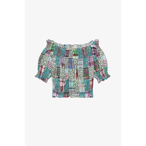 Women Offshoulder Cropped Top - Multicolor