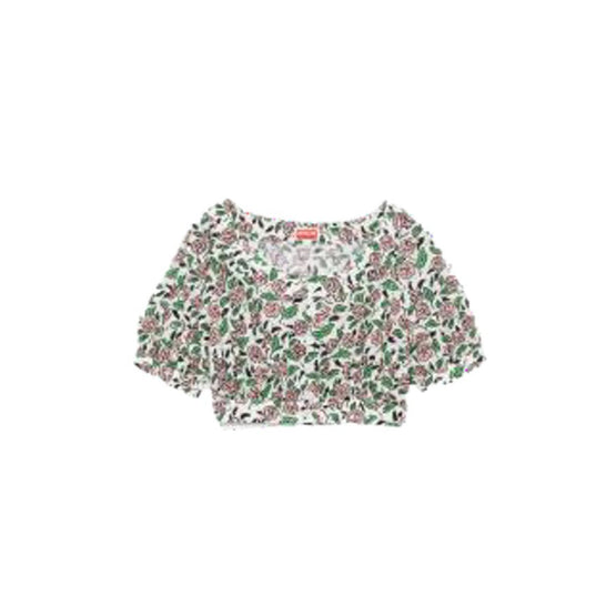 Women Cropped Blouse - Off White