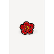 Women Boke Flower Adjustable Ring - Medium Red