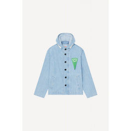 Men Stone Bleached Nautical Parka - Stone Bleached Blue Denim