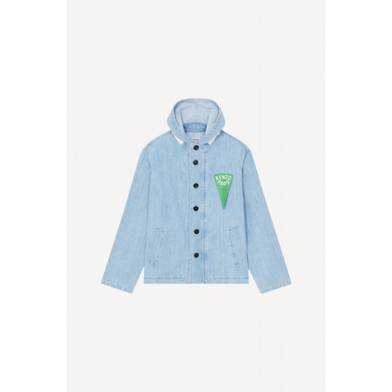 Men Stone Bleached Nautical Parka - Stone Bleached Blue Denim