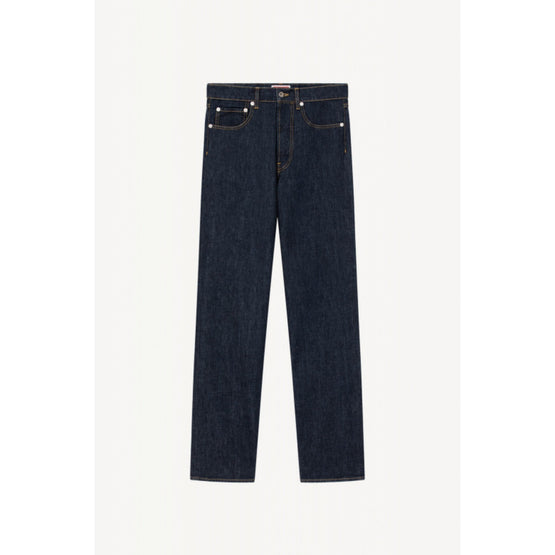 Men Asagao Straight Fit Jeans - Rinse Blue Denim