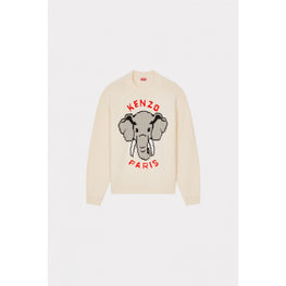 Men Kenzo Elephant Jumper - Off White