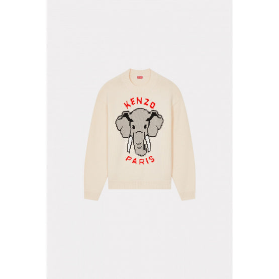 Men Kenzo Elephant Jumper - Off White
