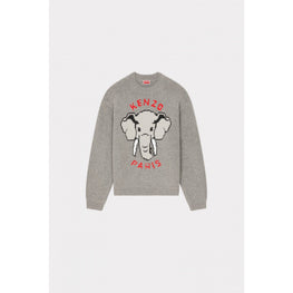 Men Kenzo Elephant Jumper - Middle Grey