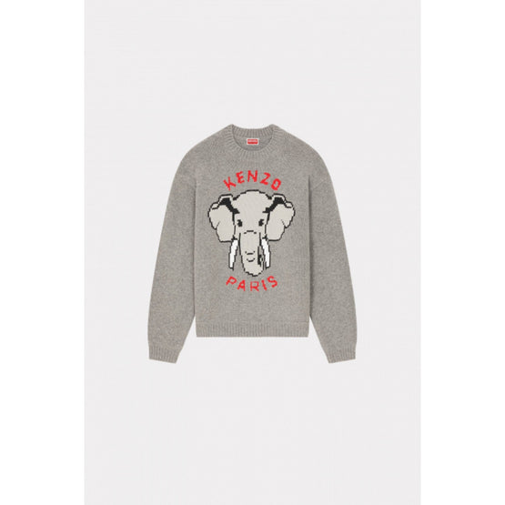 Men Kenzo Elephant Jumper - Middle Grey