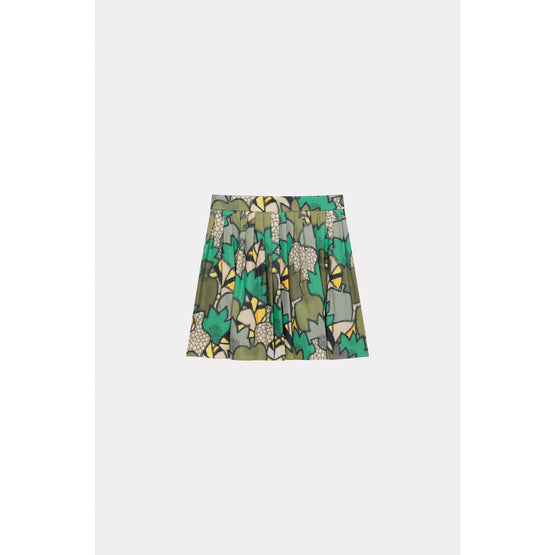 Women Printed Mini Skirt - Dark Khaki