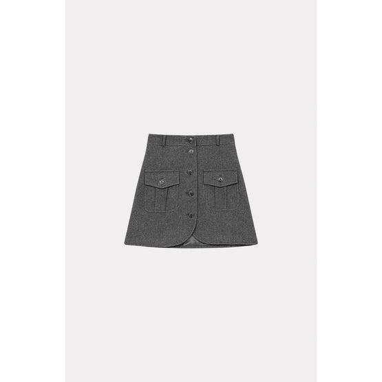 Women Mini Skirt - Stone Grey