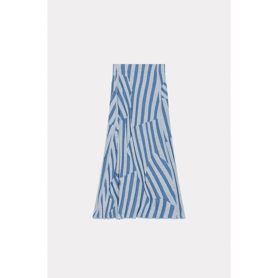 Women Kenzo Dazzle Stripe Midi Skirt - Cyan